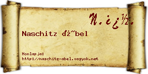 Naschitz Ábel névjegykártya
